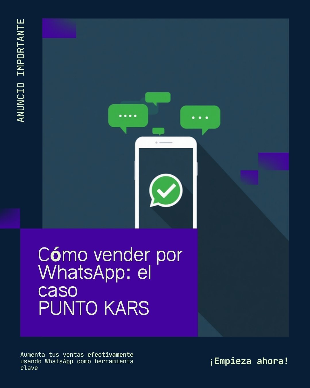 Cómo vender por WhatsApp: el caso PUNTO KARS